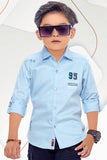 Stylish Blue Shirt and Black Pant Set - Lagorii Kids