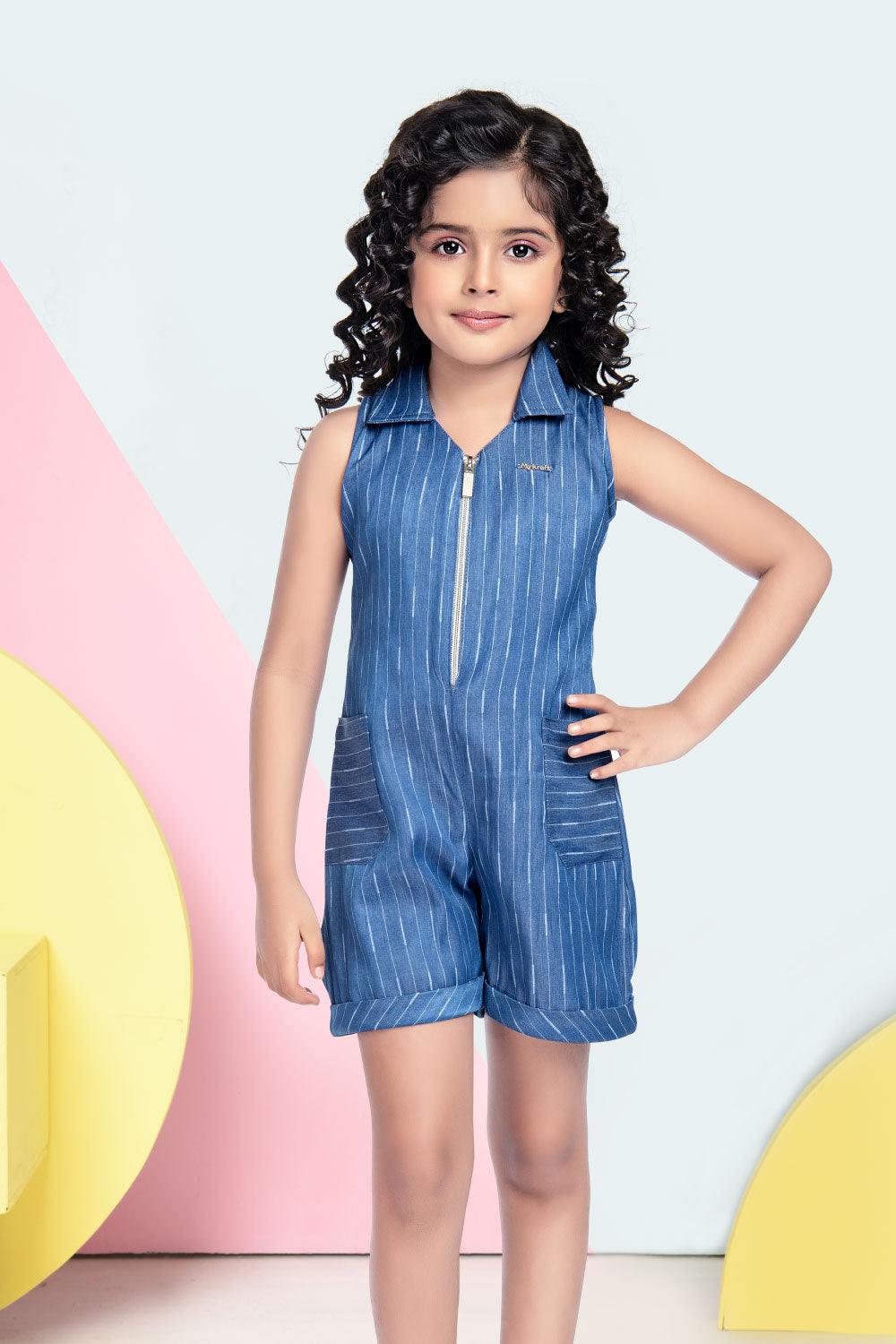 Buy Navy Dungarees &Playsuits for Girls by FNOCKS Online | Ajio.com