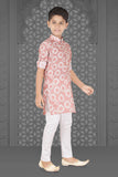 Tie and Die Printed Pink Kurta Set For Boys - Lagorii Kids