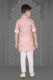 Tie and Die Printed Pink Kurta Set For Boys - Lagorii Kids
