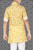 Tie And Die Yellow Kurta Set For Boys - Lagorii Kids