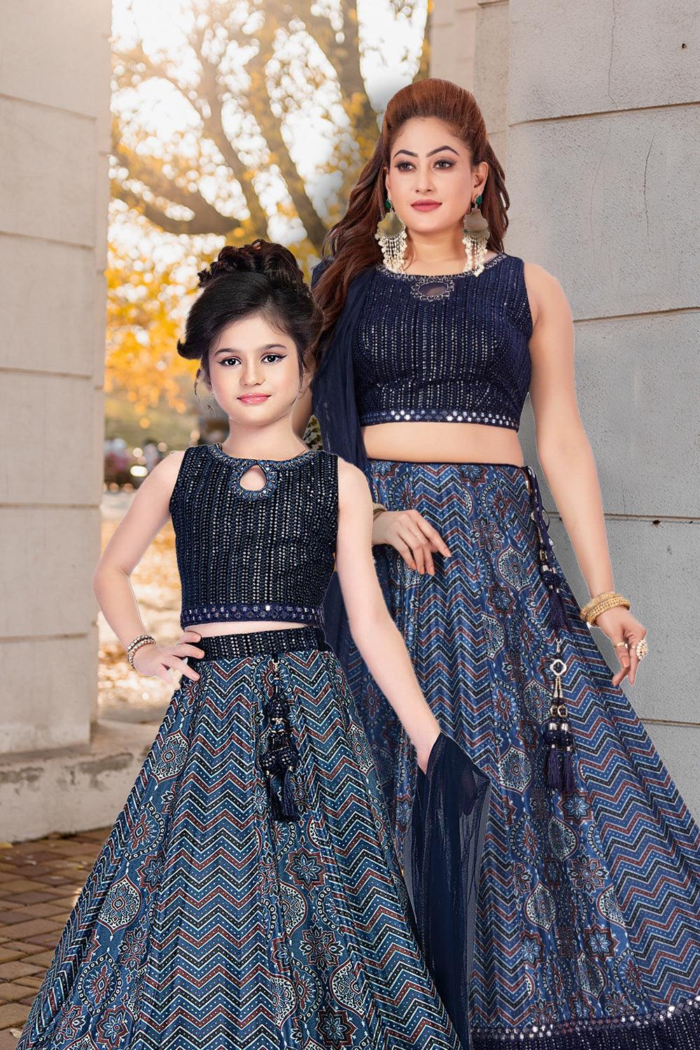 Blue lehenga for girl kids – Lady Selection Inc