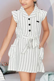 White Printed Dresses for Girls - Lagorii Kids