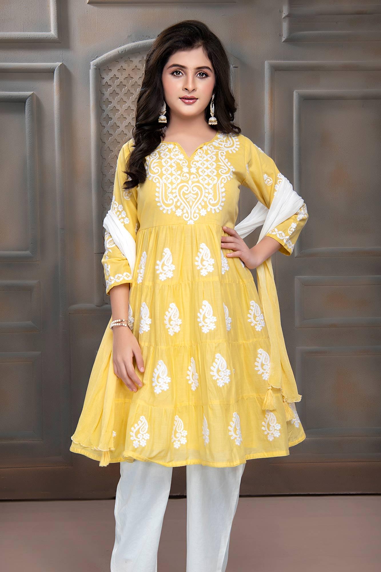 Floral Hand Embroidered Straight Kurta with Pants - Wine – FASHOR