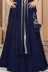 Contemporary design navy blue and silver lehenga | Trending Wedding wear | Ethnic Wear