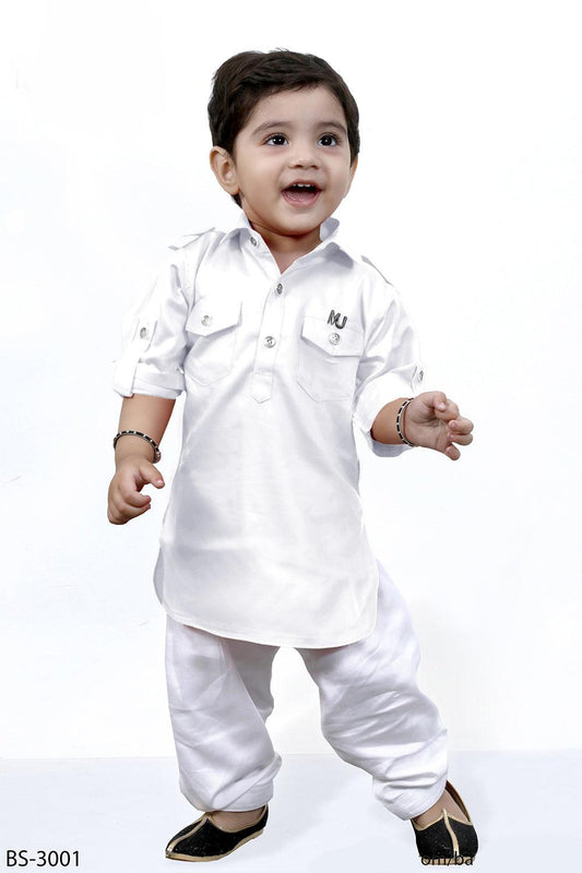 White Pathani set - Lagorii Kids